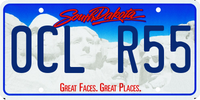 SD license plate 0CLR55