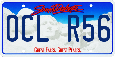 SD license plate 0CLR56