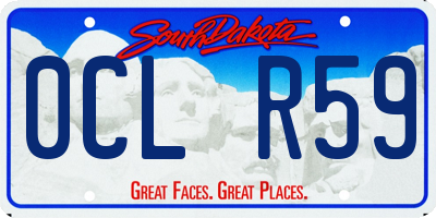 SD license plate 0CLR59