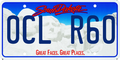 SD license plate 0CLR60