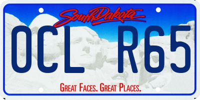 SD license plate 0CLR65