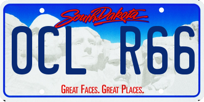 SD license plate 0CLR66