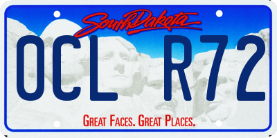 SD license plate 0CLR72