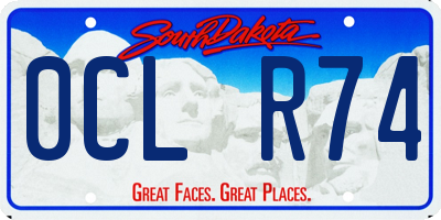 SD license plate 0CLR74