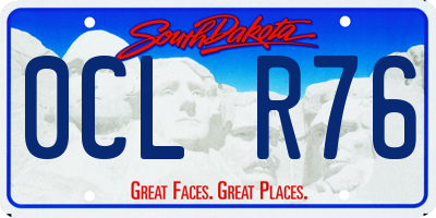 SD license plate 0CLR76