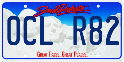 SD license plate 0CLR82