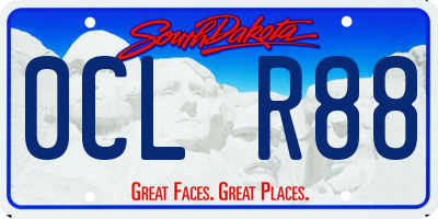 SD license plate 0CLR88
