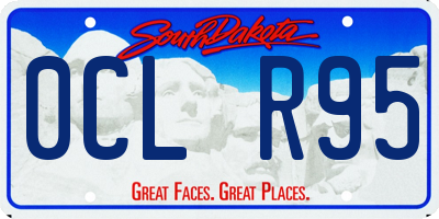 SD license plate 0CLR95