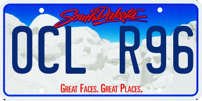 SD license plate 0CLR96