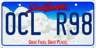 SD license plate 0CLR98