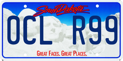 SD license plate 0CLR99