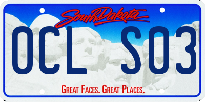 SD license plate 0CLS03