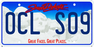 SD license plate 0CLS09