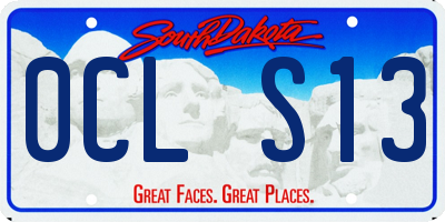 SD license plate 0CLS13