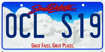 SD license plate 0CLS19