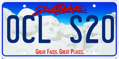 SD license plate 0CLS20