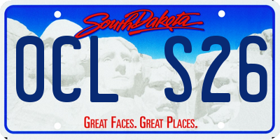 SD license plate 0CLS26