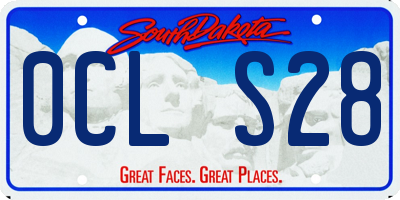 SD license plate 0CLS28