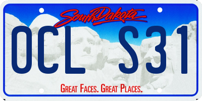 SD license plate 0CLS31