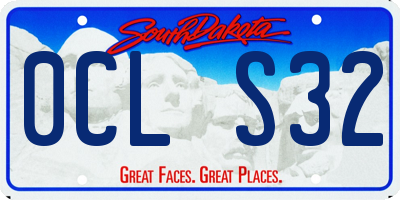SD license plate 0CLS32