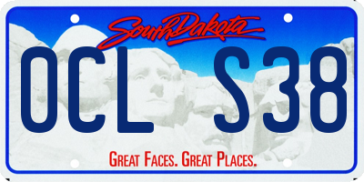 SD license plate 0CLS38