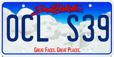 SD license plate 0CLS39