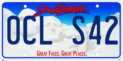 SD license plate 0CLS42