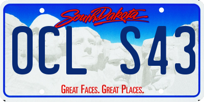 SD license plate 0CLS43