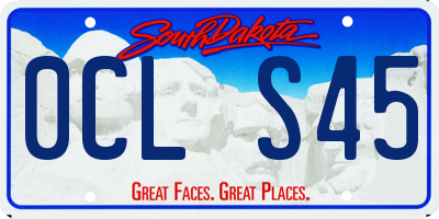 SD license plate 0CLS45