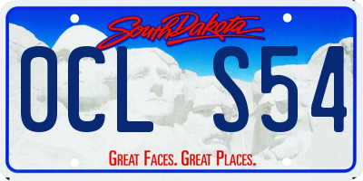 SD license plate 0CLS54