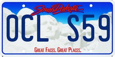 SD license plate 0CLS59