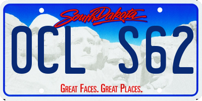 SD license plate 0CLS62