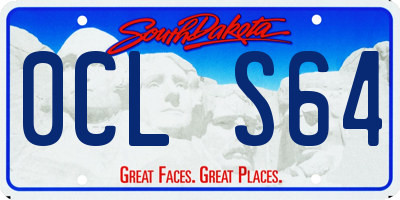 SD license plate 0CLS64