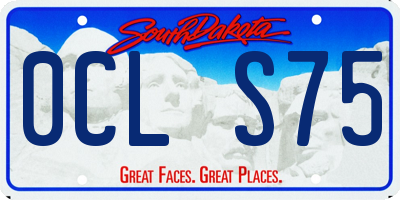 SD license plate 0CLS75