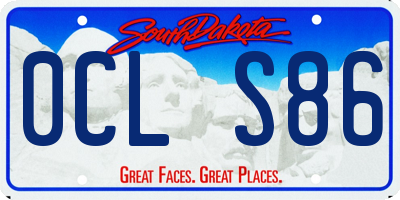 SD license plate 0CLS86