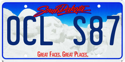 SD license plate 0CLS87