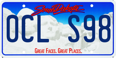 SD license plate 0CLS98