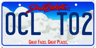 SD license plate 0CLT02