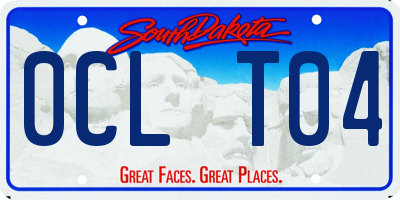 SD license plate 0CLT04