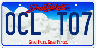 SD license plate 0CLT07