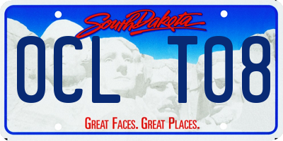 SD license plate 0CLT08