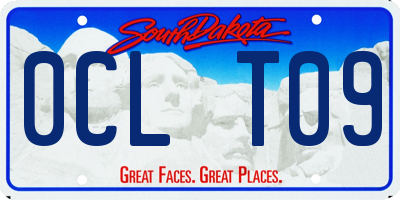 SD license plate 0CLT09