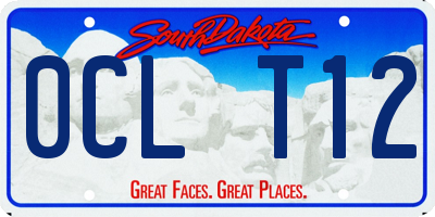 SD license plate 0CLT12