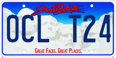 SD license plate 0CLT24