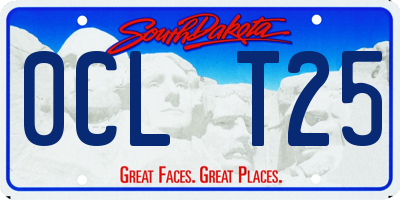 SD license plate 0CLT25