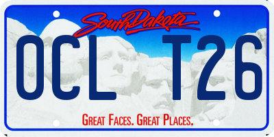 SD license plate 0CLT26
