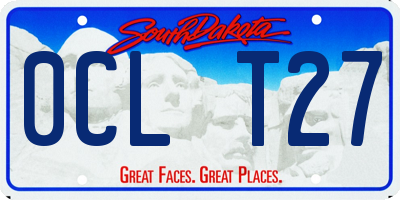 SD license plate 0CLT27