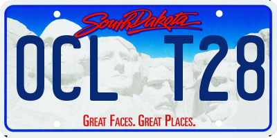SD license plate 0CLT28