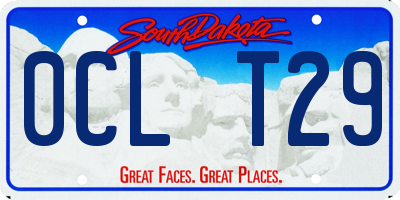 SD license plate 0CLT29