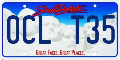 SD license plate 0CLT35